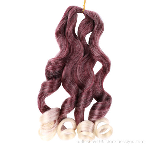 Hot sell  Synthetic deep hair bulk crochet curl  braids 150g spiral curly hair